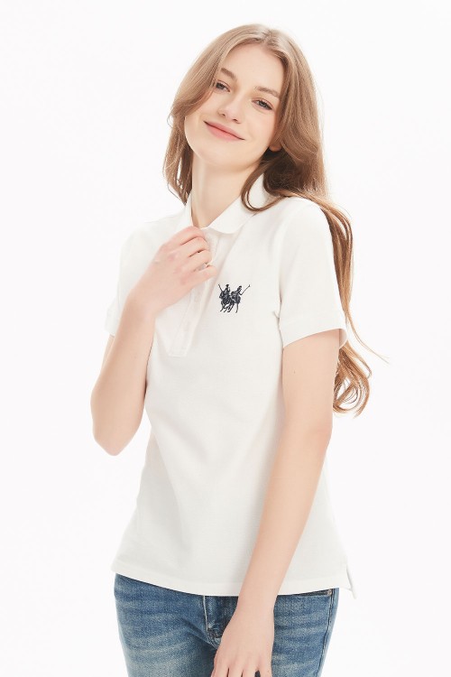 White Polo Shirt For Women