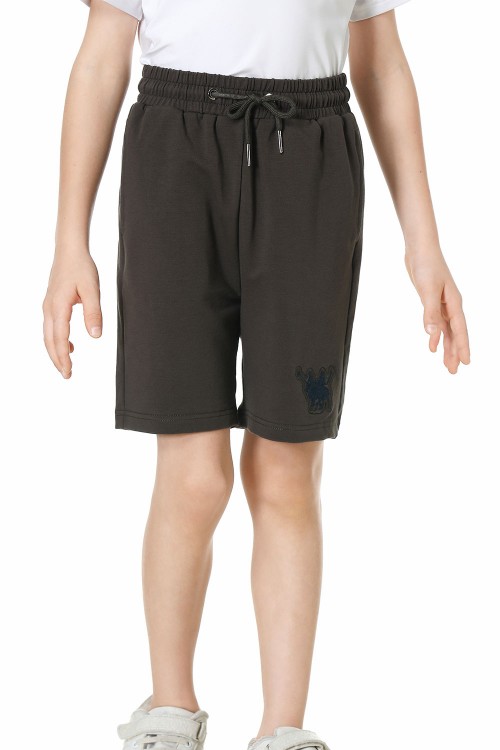 Dark Grey Shorts For Boys, Cotton