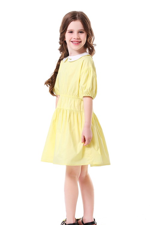 فستان بناتي اصفر