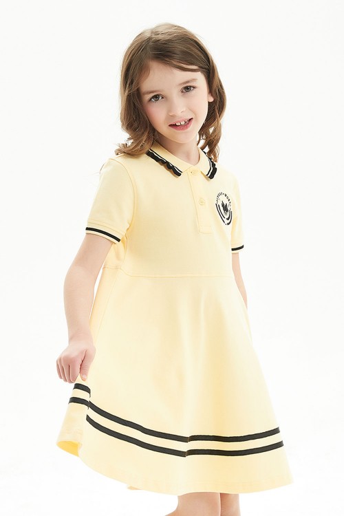 Yellow Polo Dress For Girls